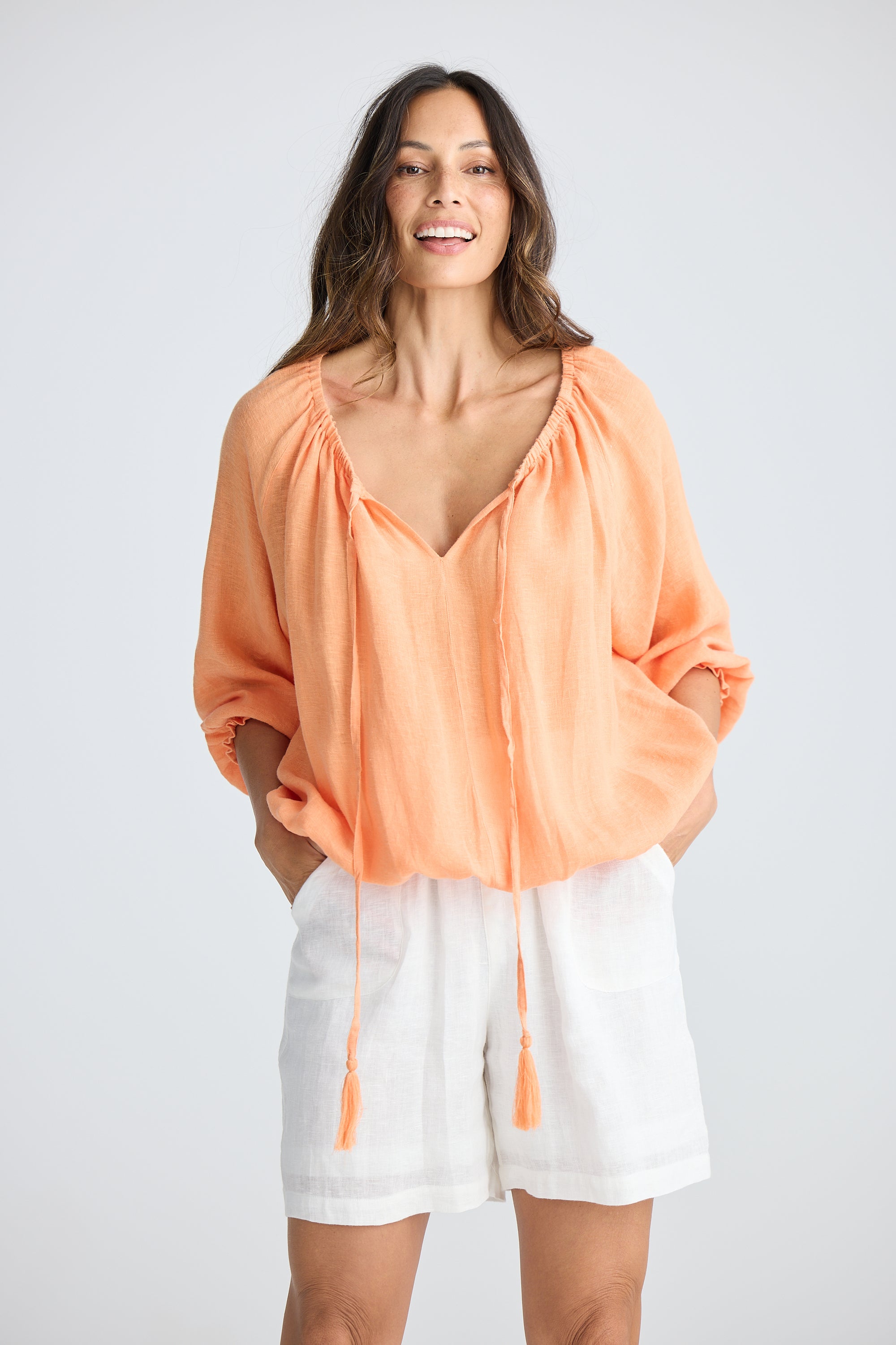 Seaside Top - Linen Gauze