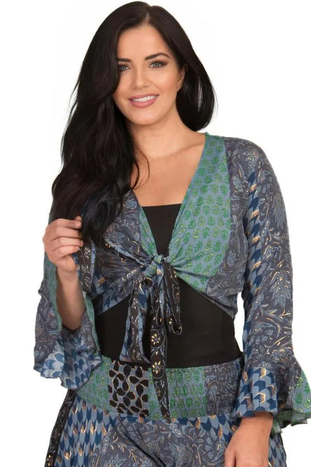 Silvia Wrap Tie Top