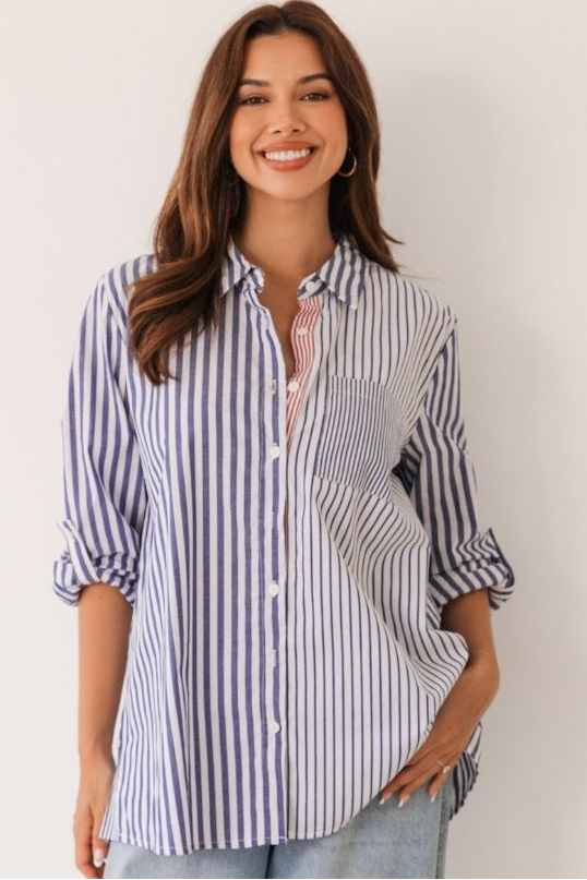 Multi Stripe Long Shirt