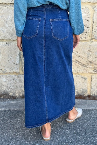 Maximus Tie Denim Skirt