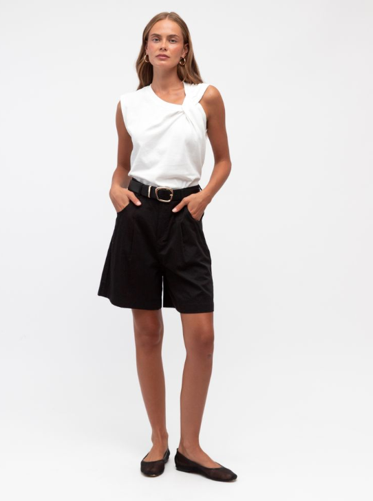 Audrey Twist Shoulder Top