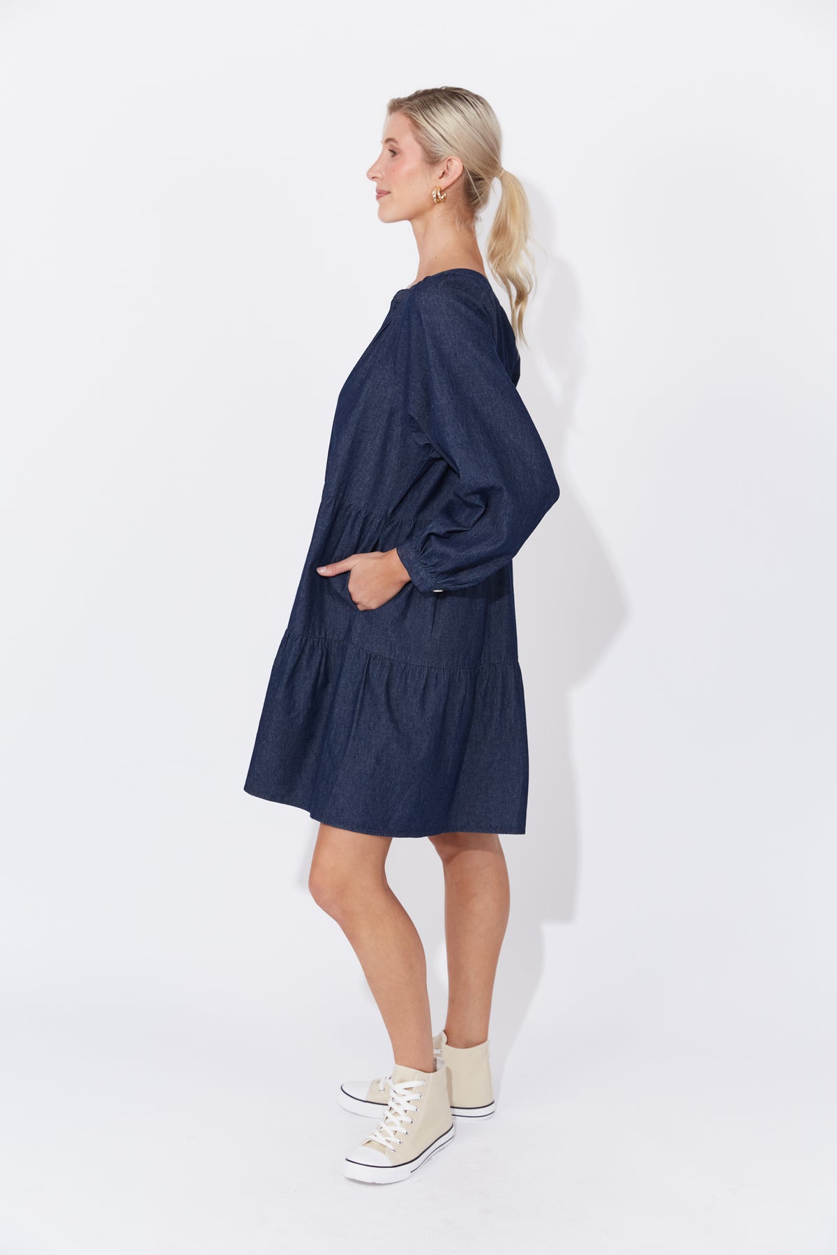 Austin Denim Midi Dress