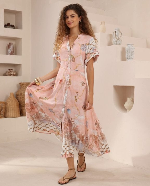 Nautical Island Maxi Dress