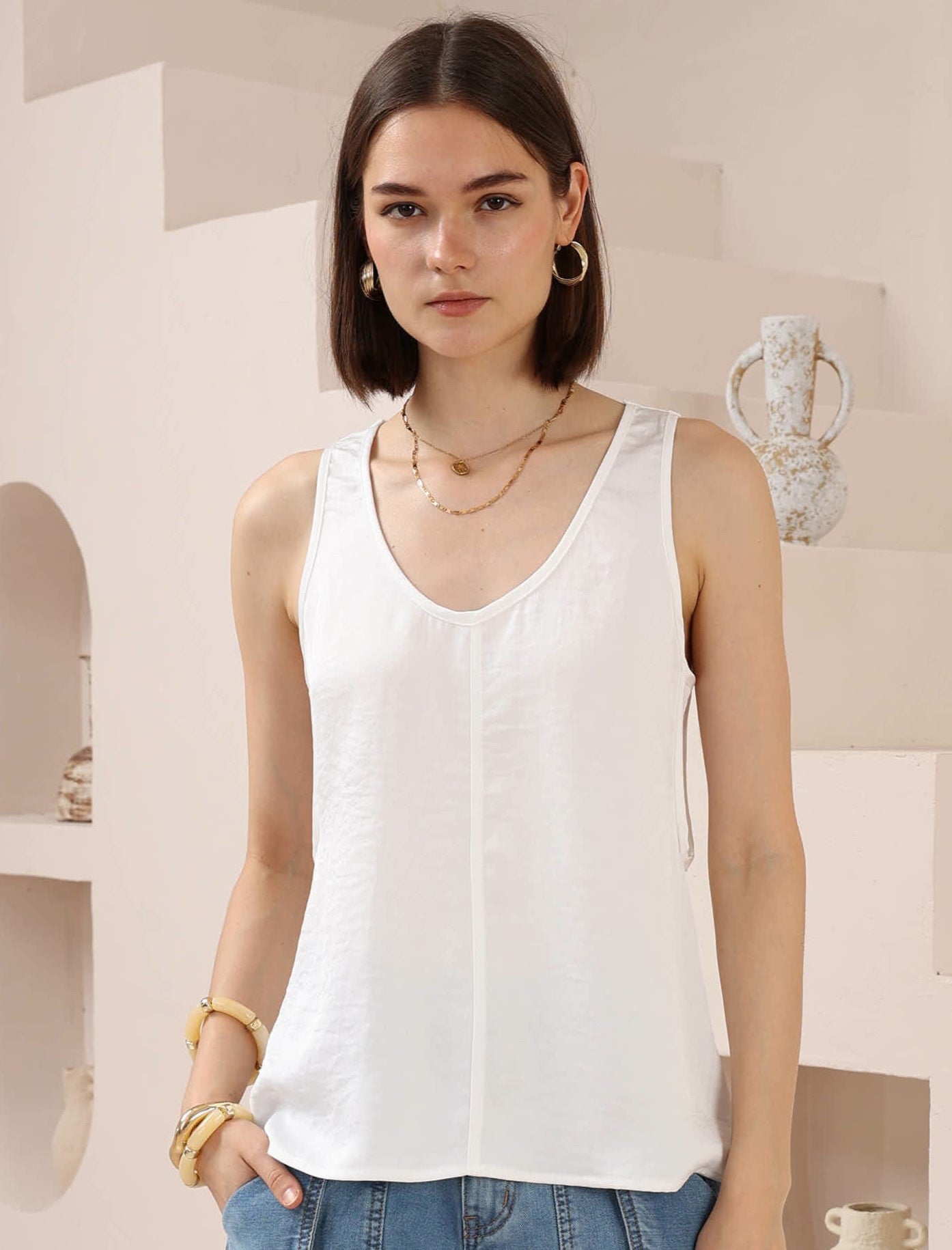 Relaxed Scoop Tank Top