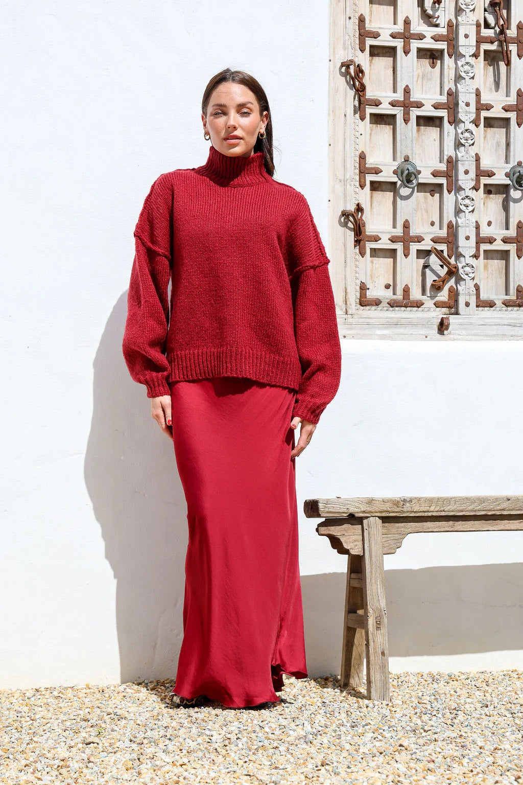 Janelle Satin Maxi Skirt