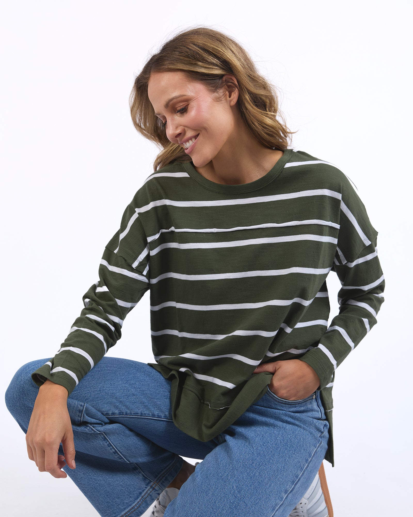 Jayne Striped Throw on Top