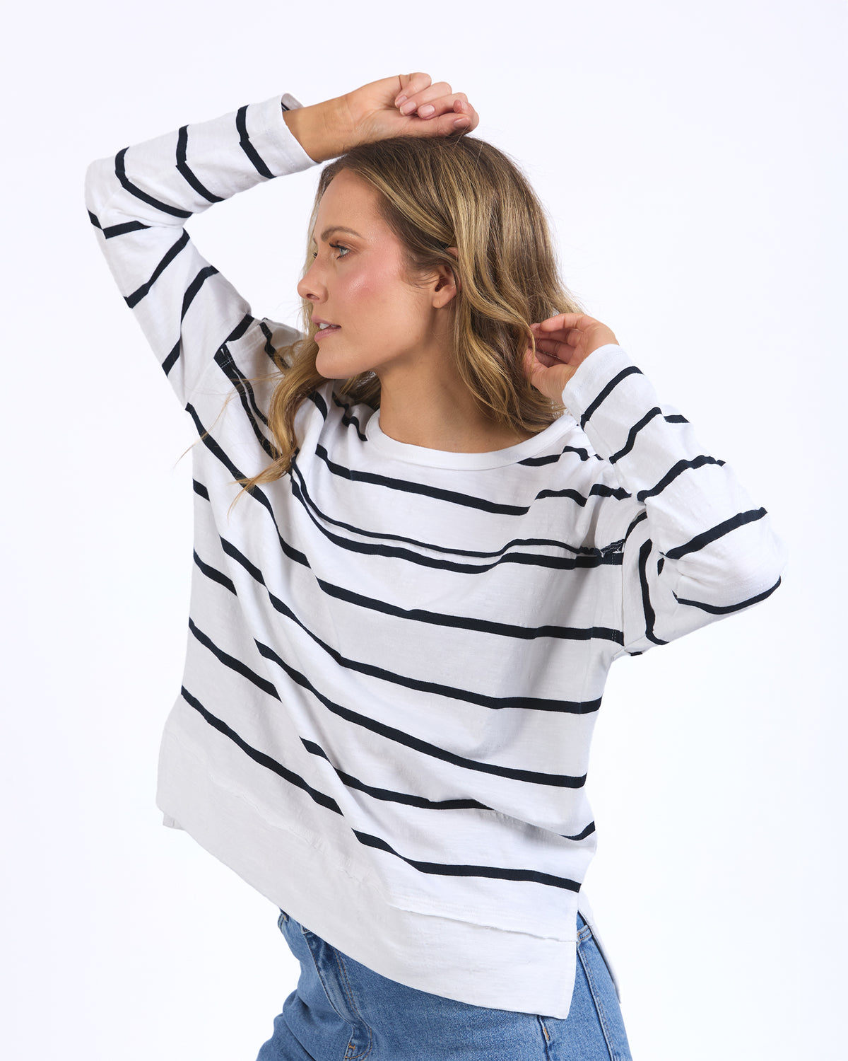 Jayne Striped Throw on Top