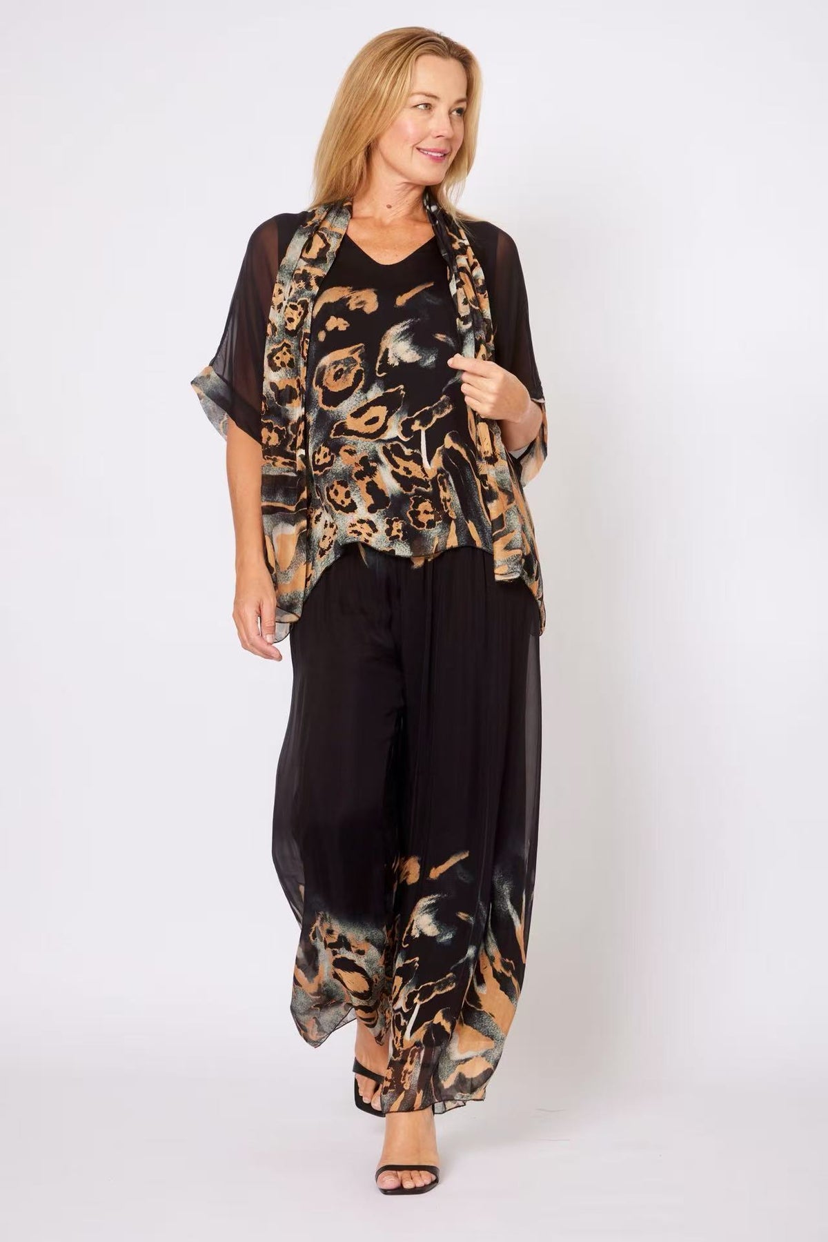 Leopard Print Scarf Top