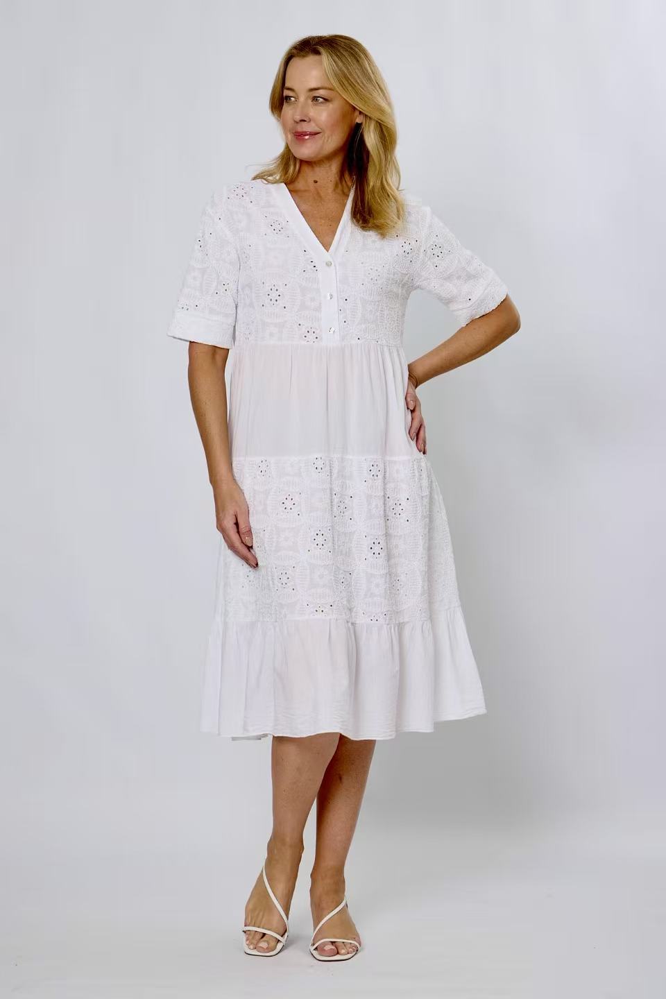 Broderie Anglaise Tiered Dress