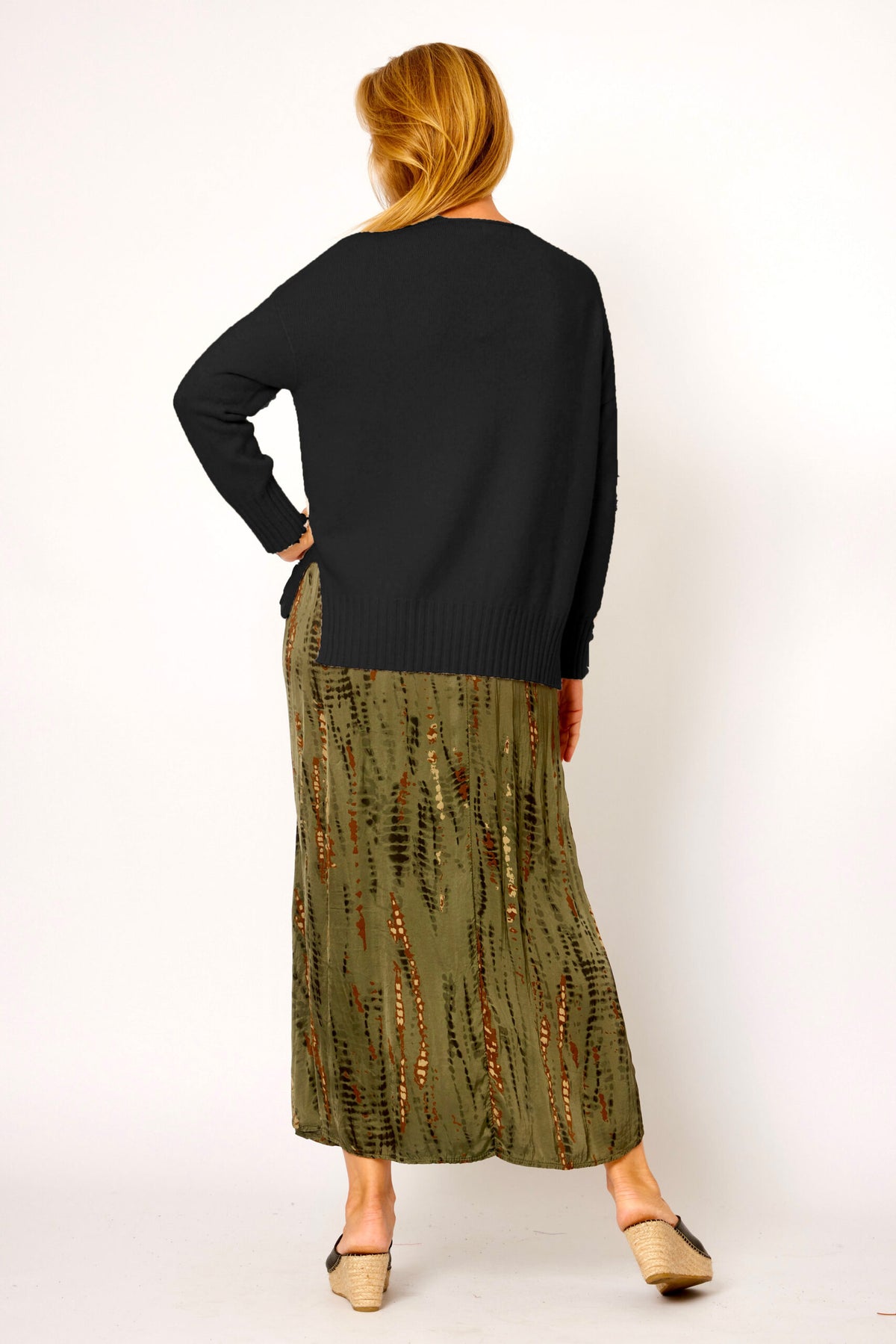 Snake Skin Print Bias Skirt