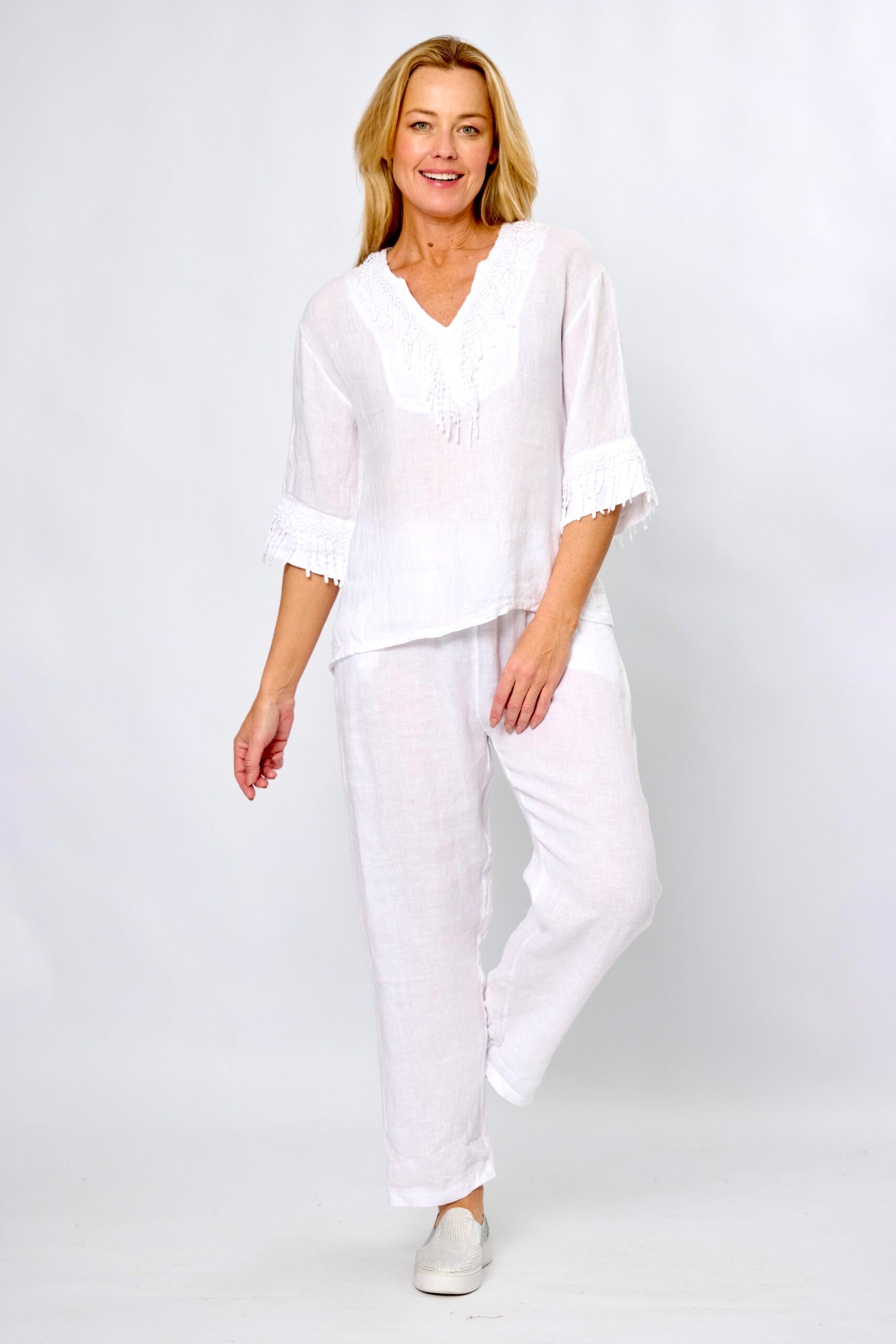 Lace Fringe Detail Top