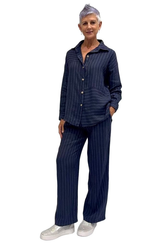 Linen Pin Stripe Pants