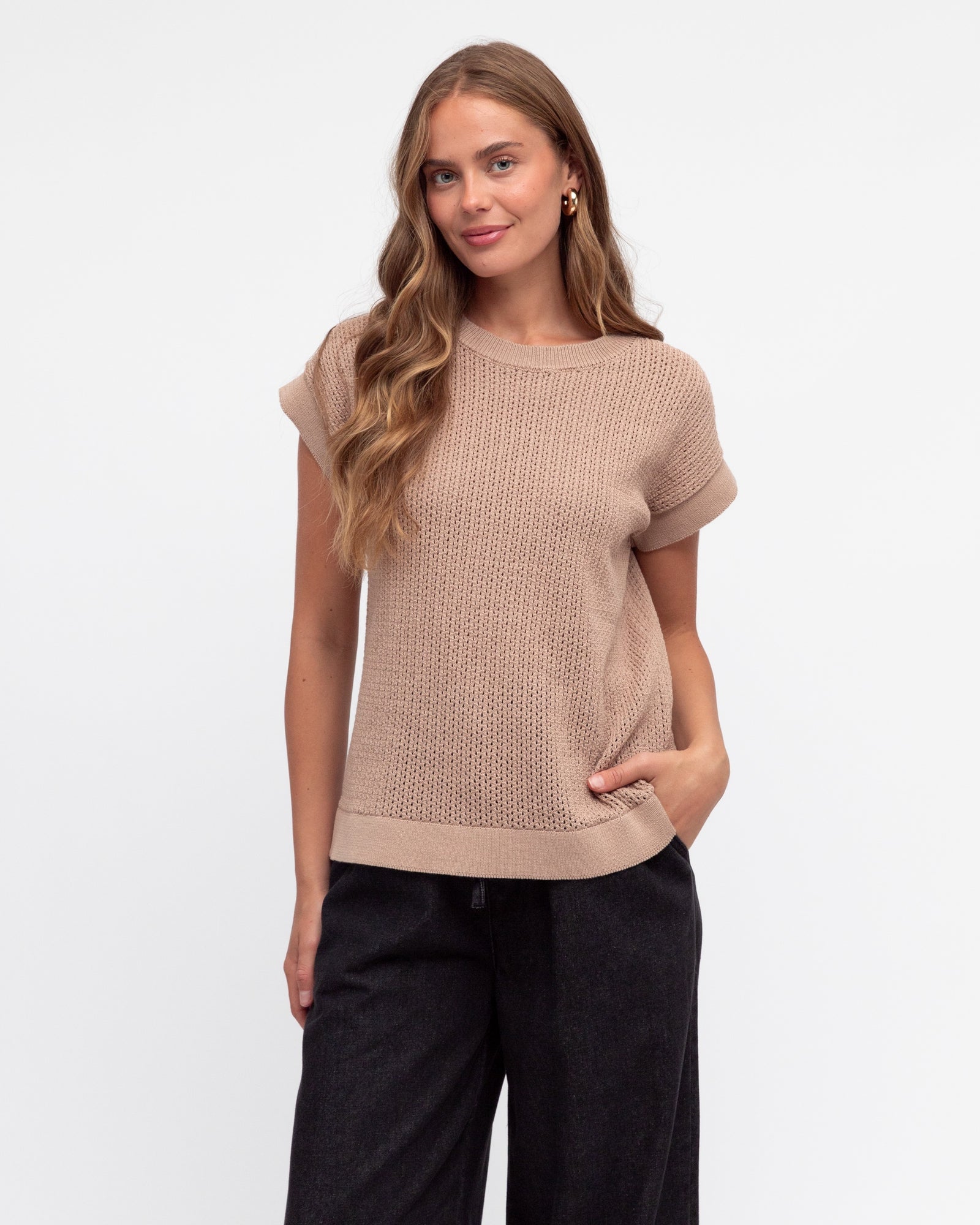Open Knit Tee