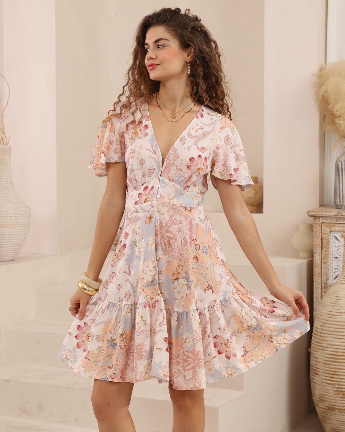 Rosewater Short Dress
