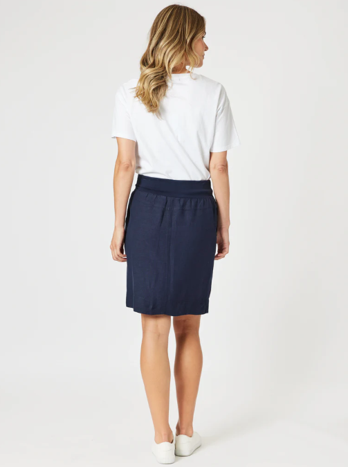 Lino Stitch Hem Skirt