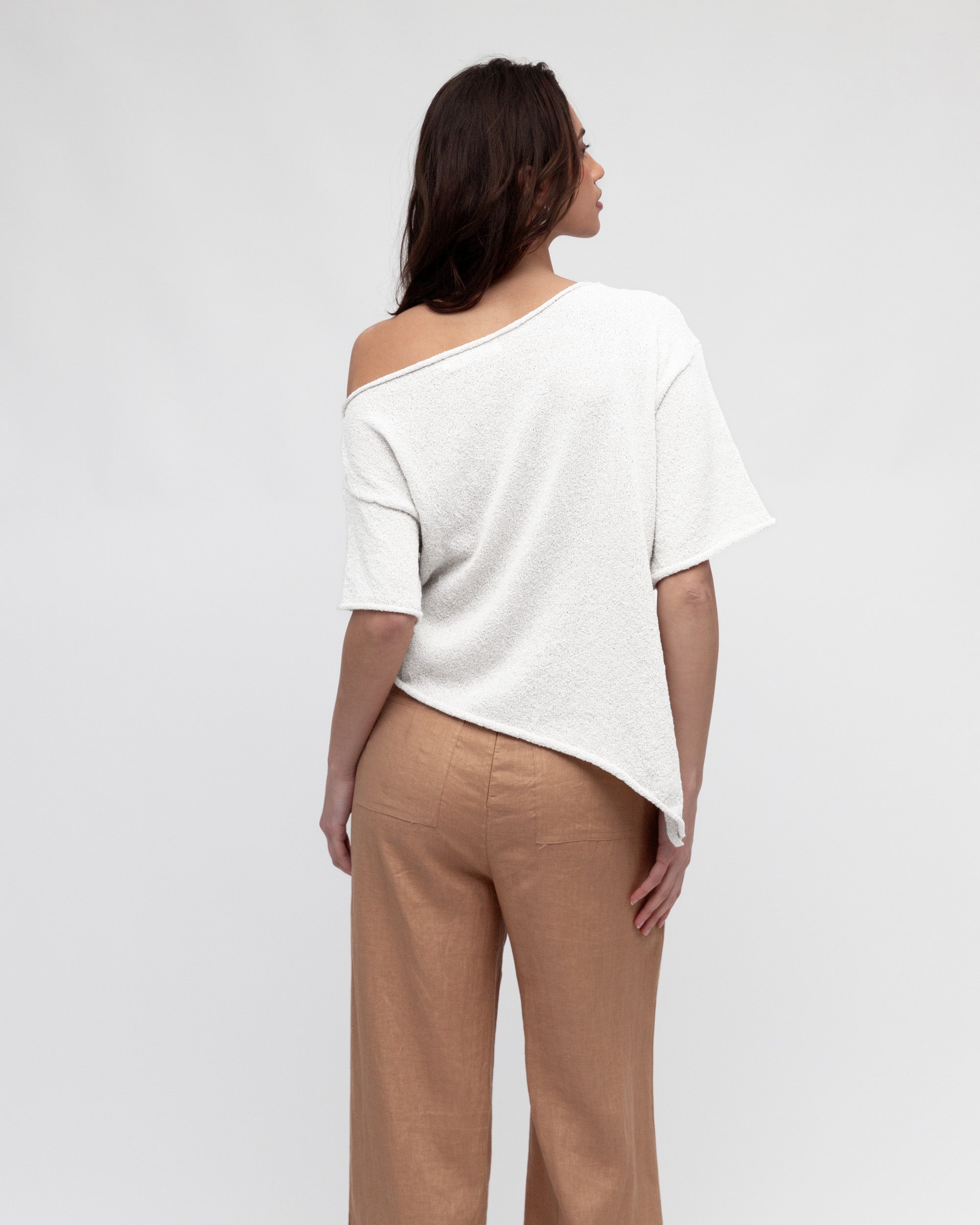 Asy Boucle Knit Top