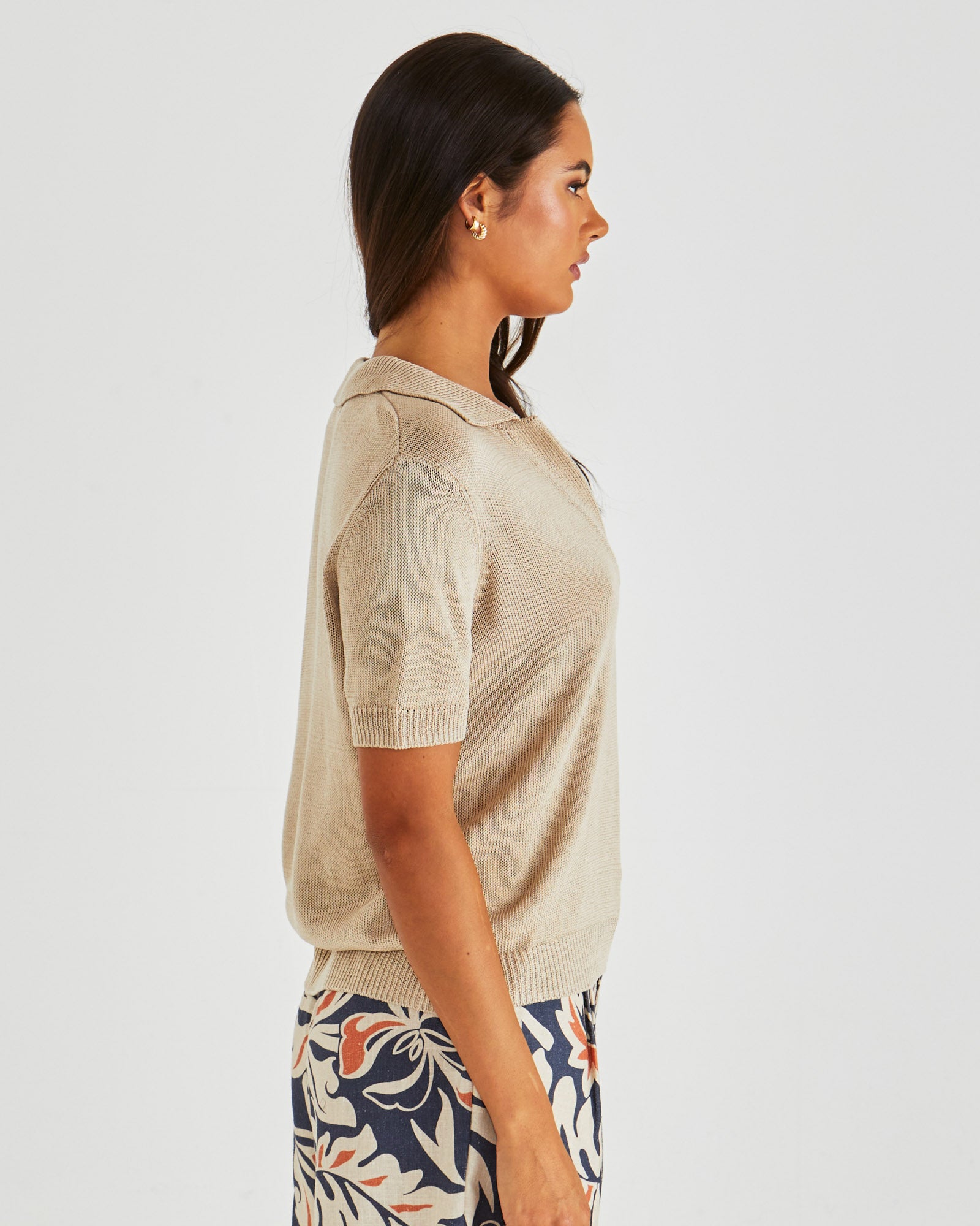 Abbie Knit Polo Top
