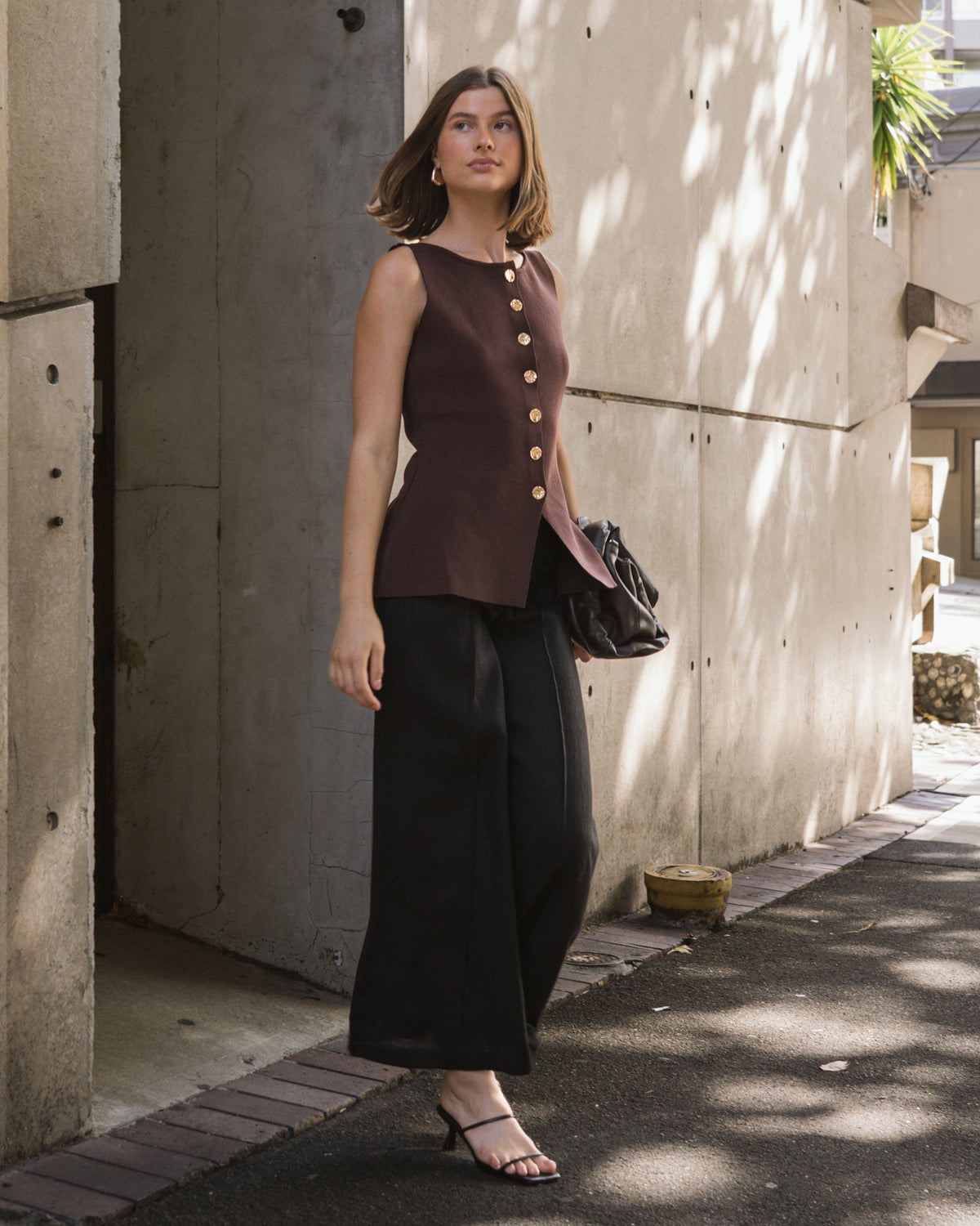 Camillia Front Seamed Linen Pants