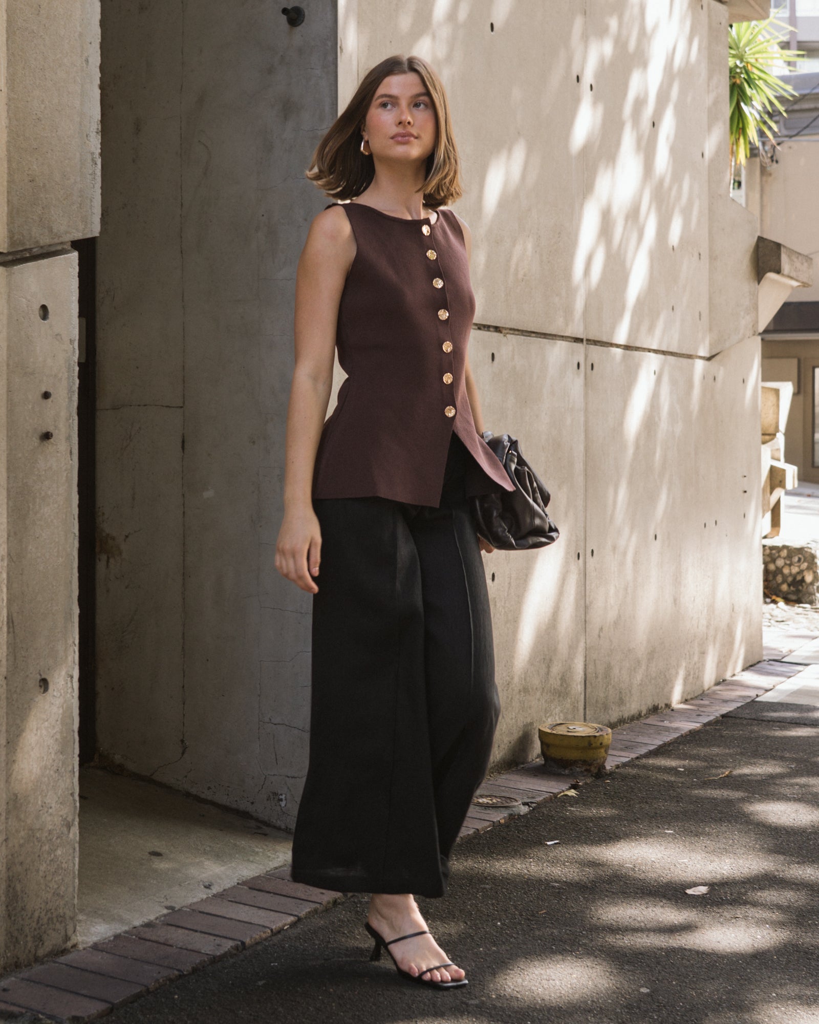 Camillia Front Seamed Linen Pants