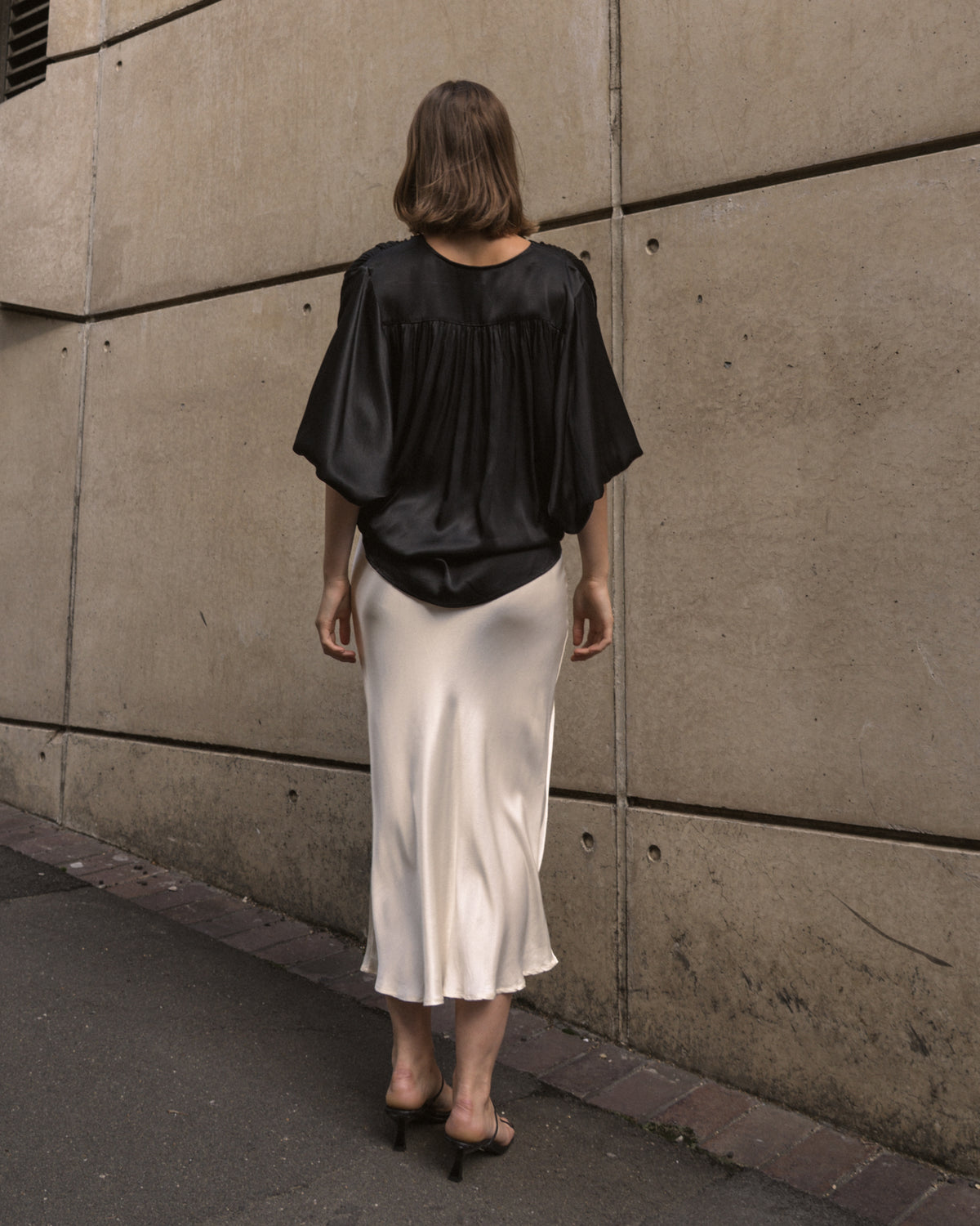 Hera Drape Satin Top