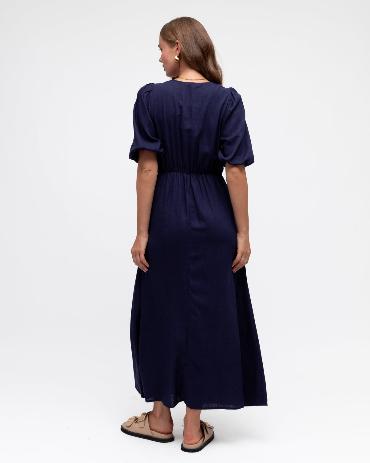 Twist Front Midi Dress