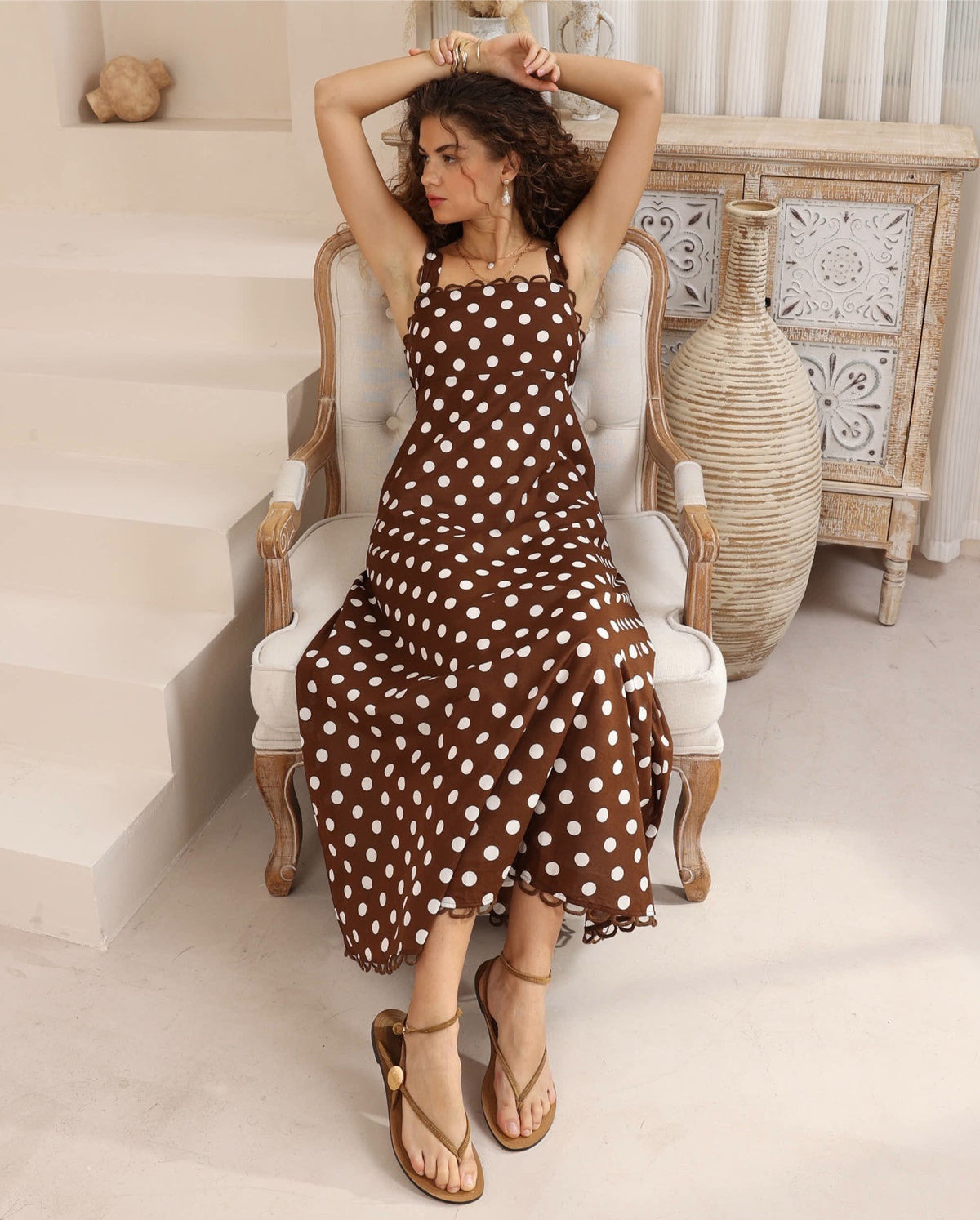 Polka Dot Maxi Dress
