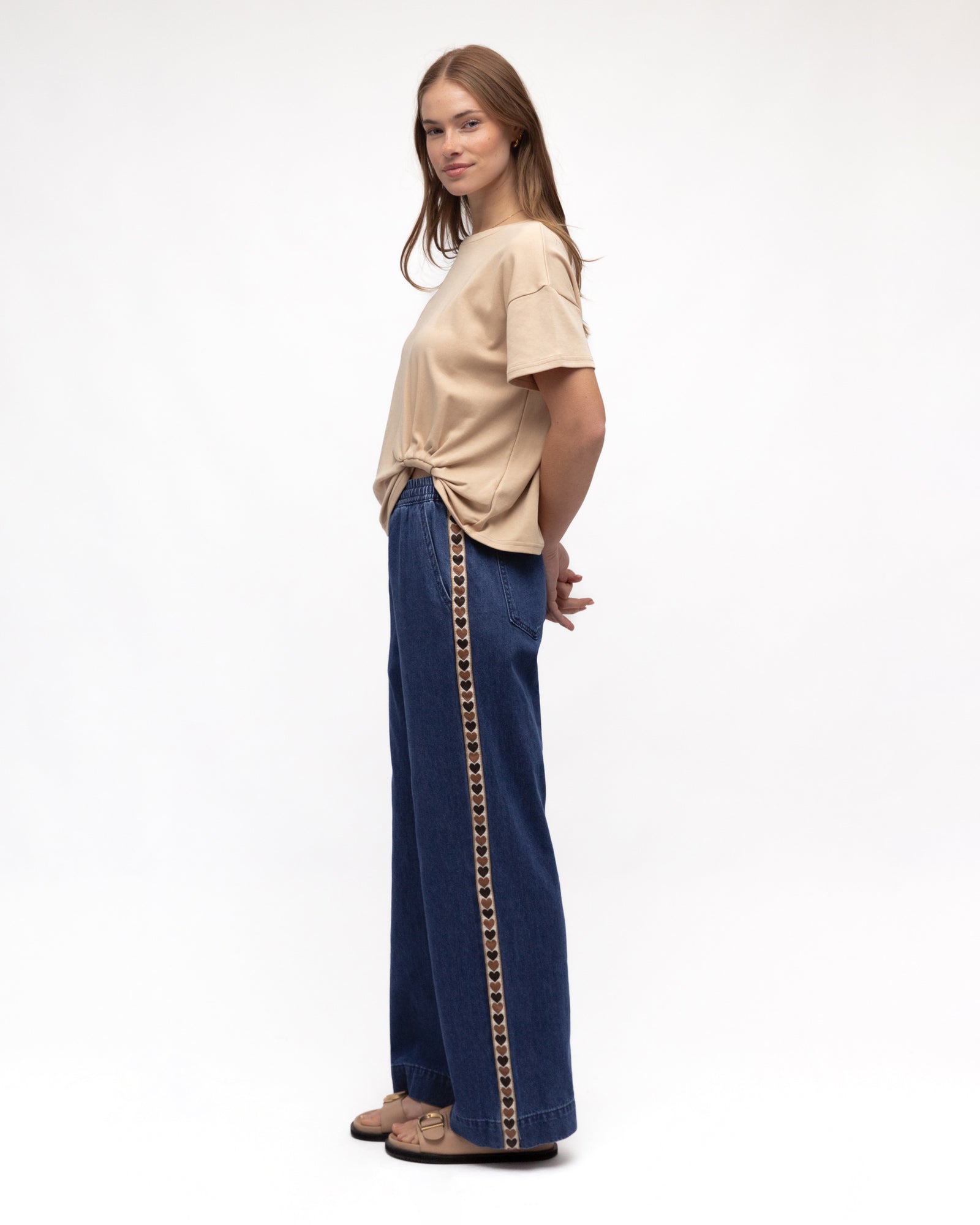 Heart Side Stripe Jeans