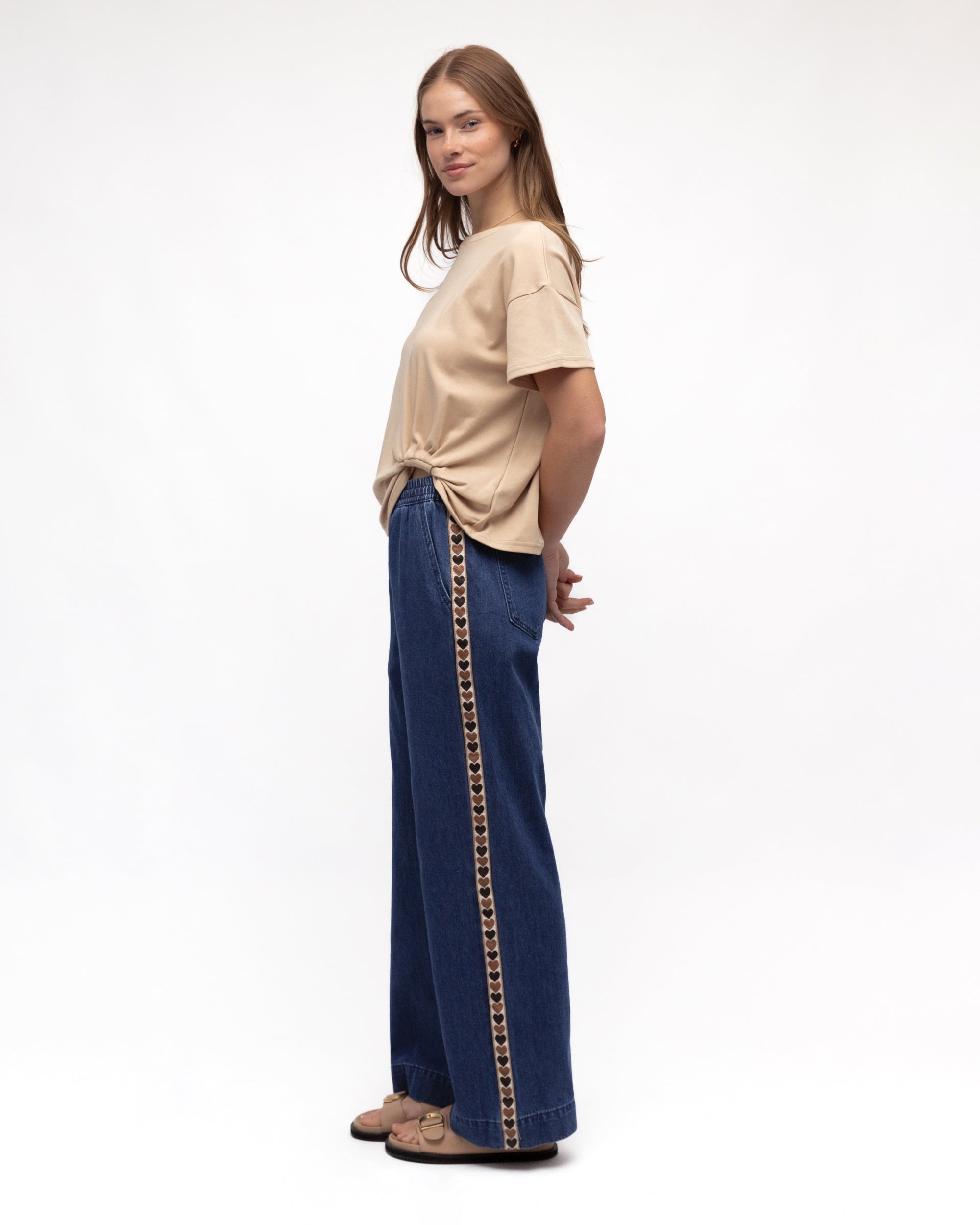 Heart Side Stripe Jeans