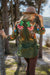 Cienna Ladies Silk Blend Palmira Green Floral Long Sleeve Shirt.