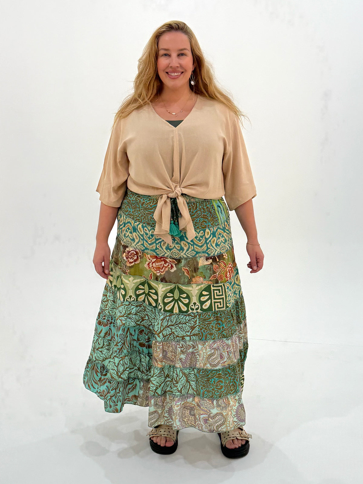 Stevie Silk Maxi Skirt