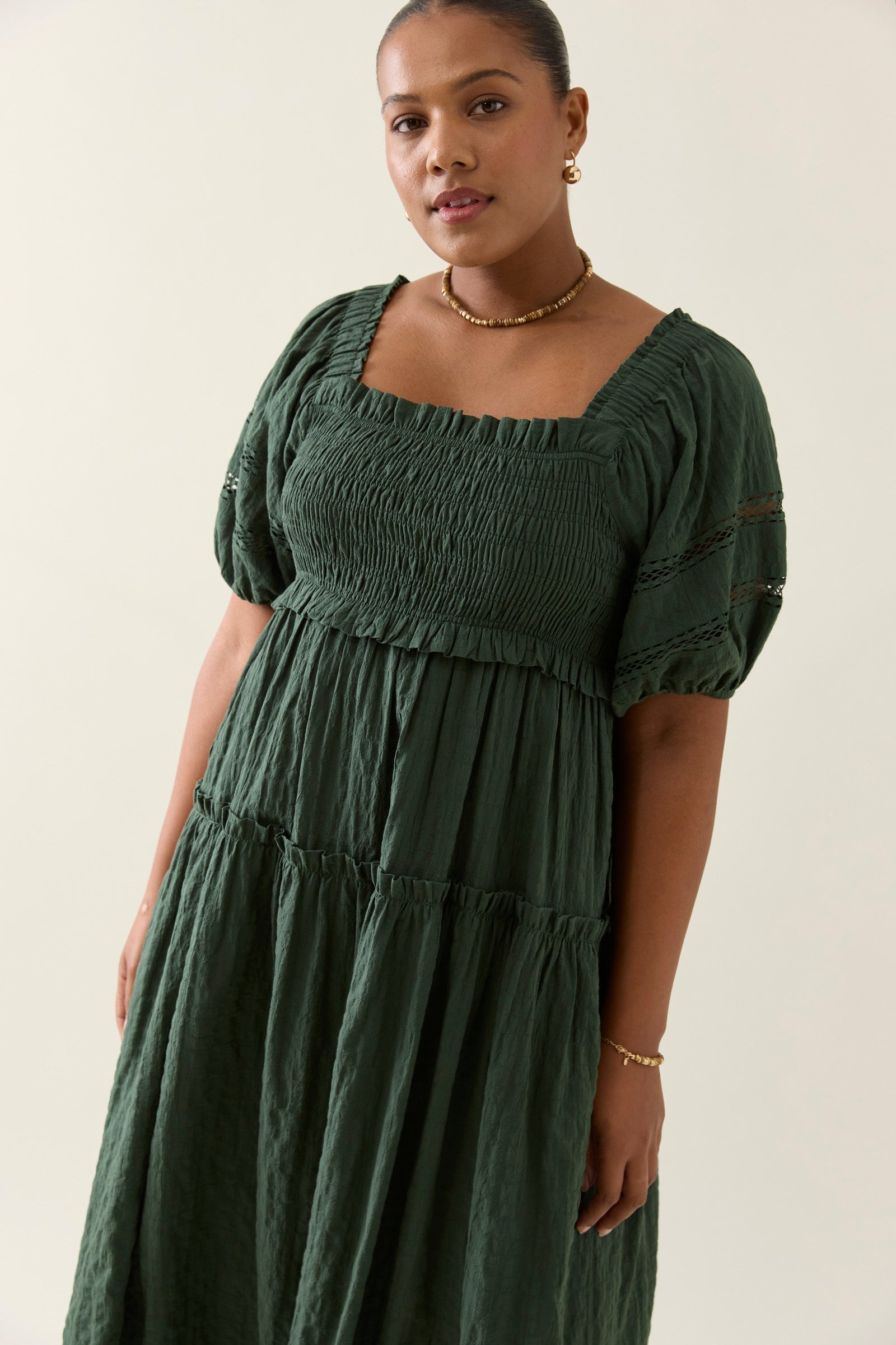 Esther Shirred Maxi Dress