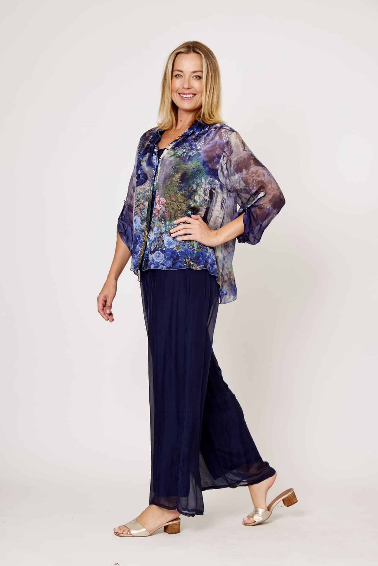 Silk Blend Pants