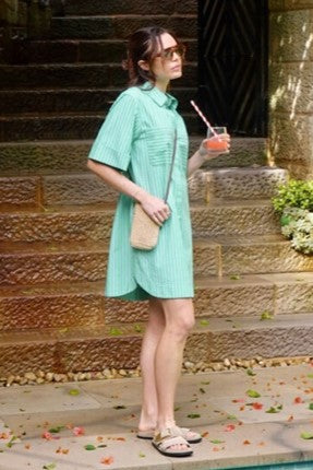 sara jersey shirt dress Boden Sara Jersey Shirt Dress in Pink