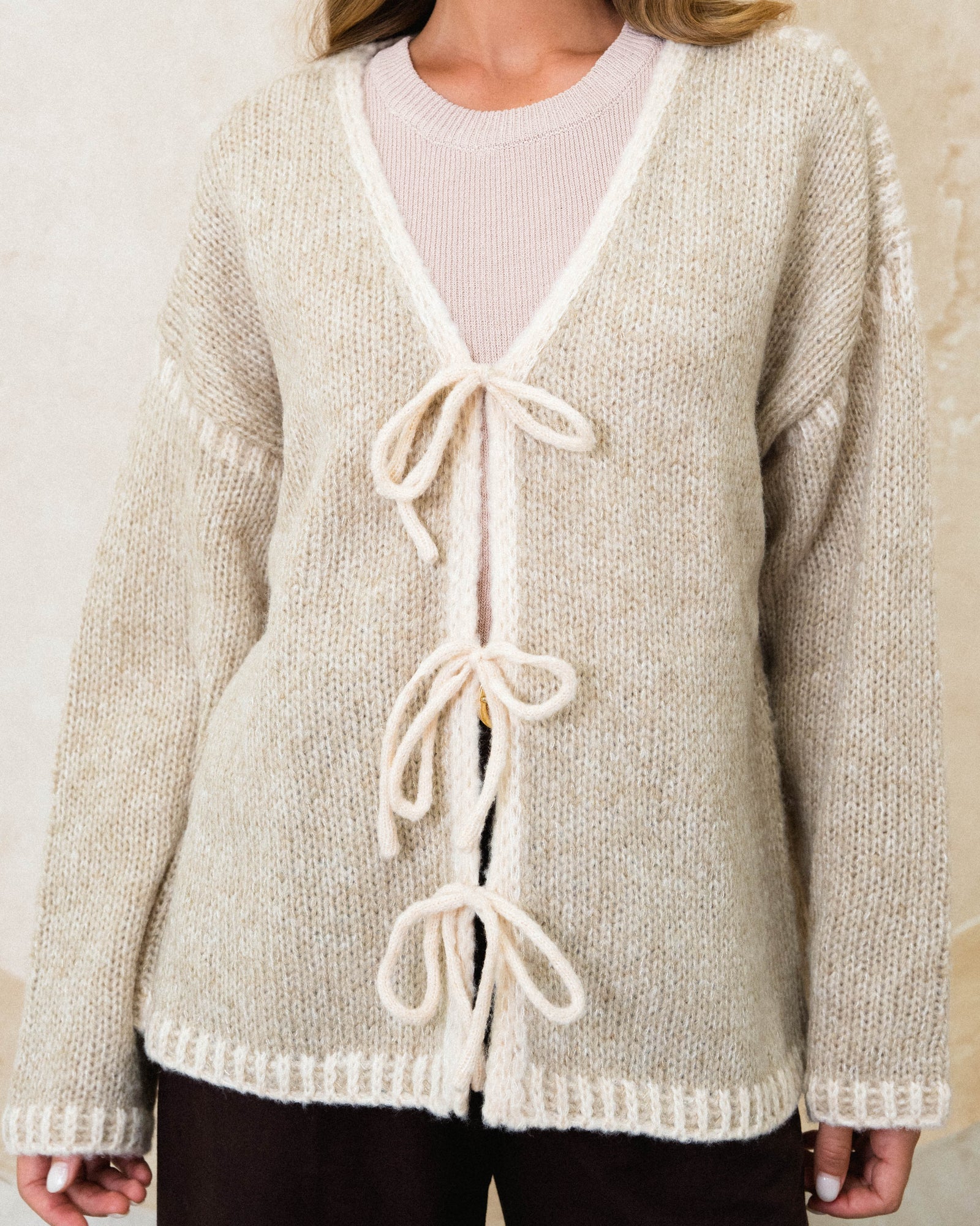 Tie Front Knit Cardigan