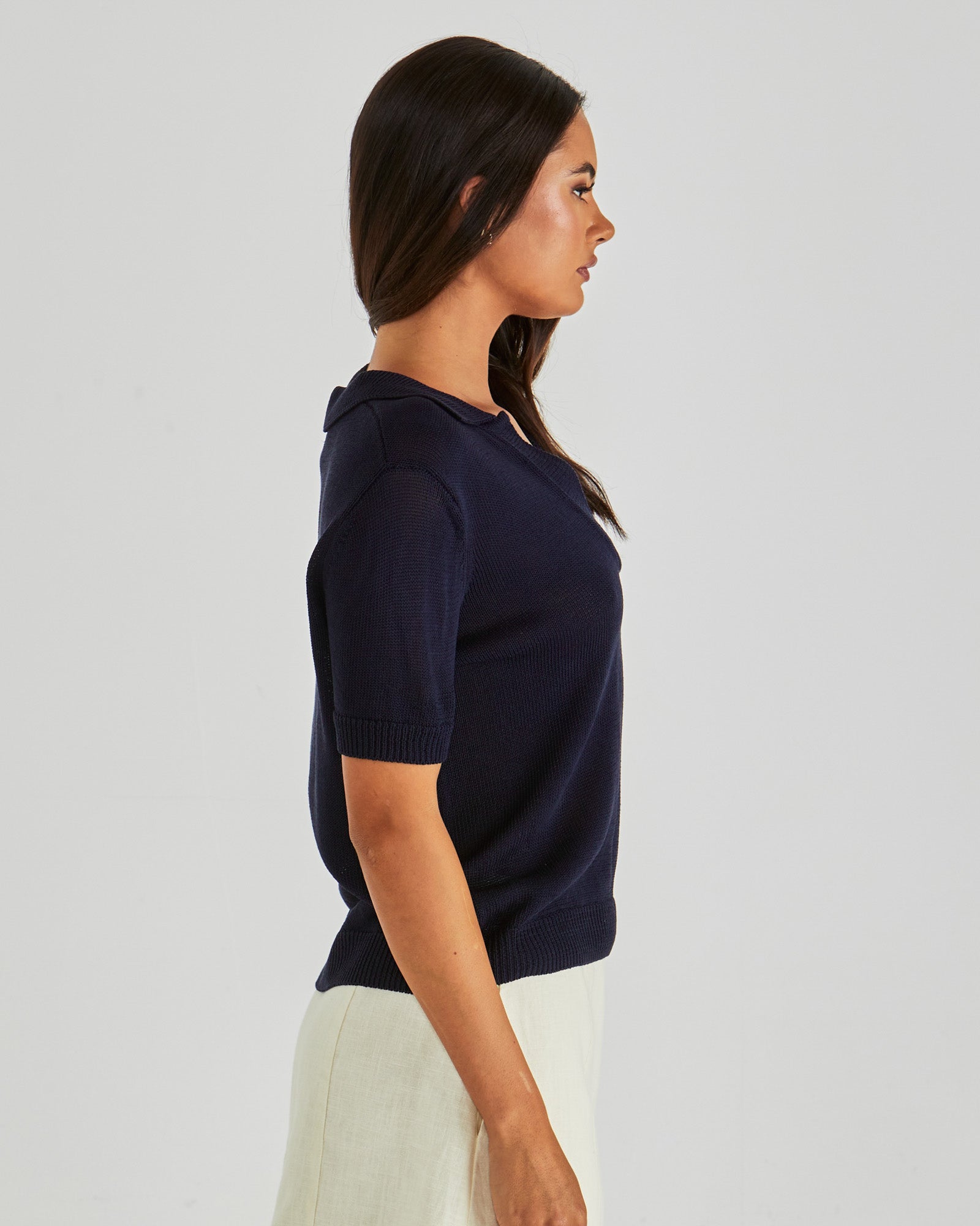 Abbie Knit Polo Top