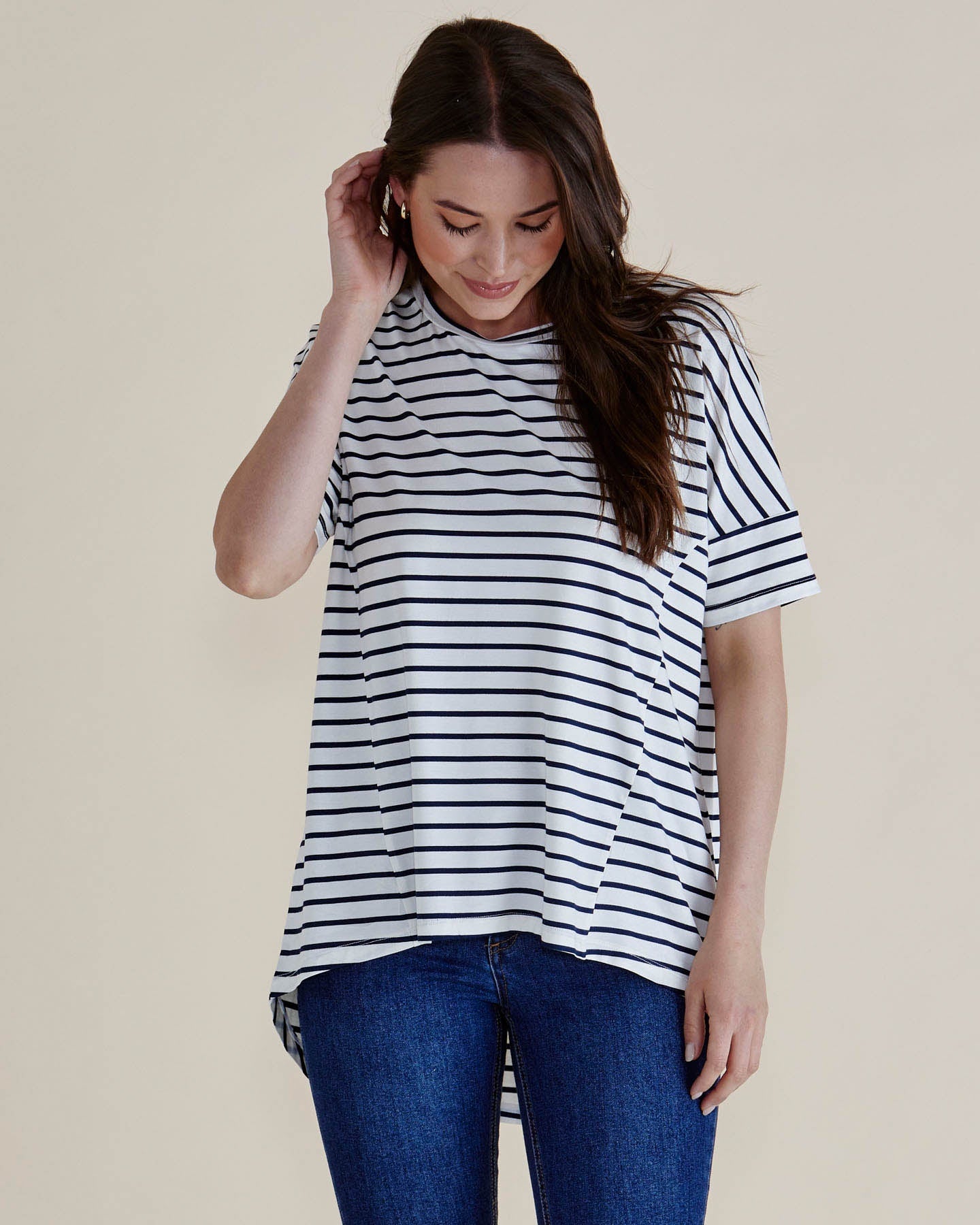 Romona Striped Relax Bamboo Tee