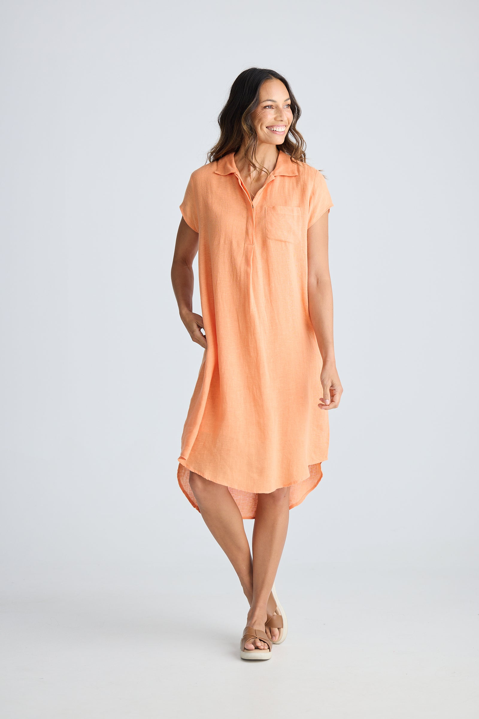 Ahoy Linen Tunic Dress