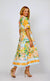 Tropical Belted Tiered Shirt Dress