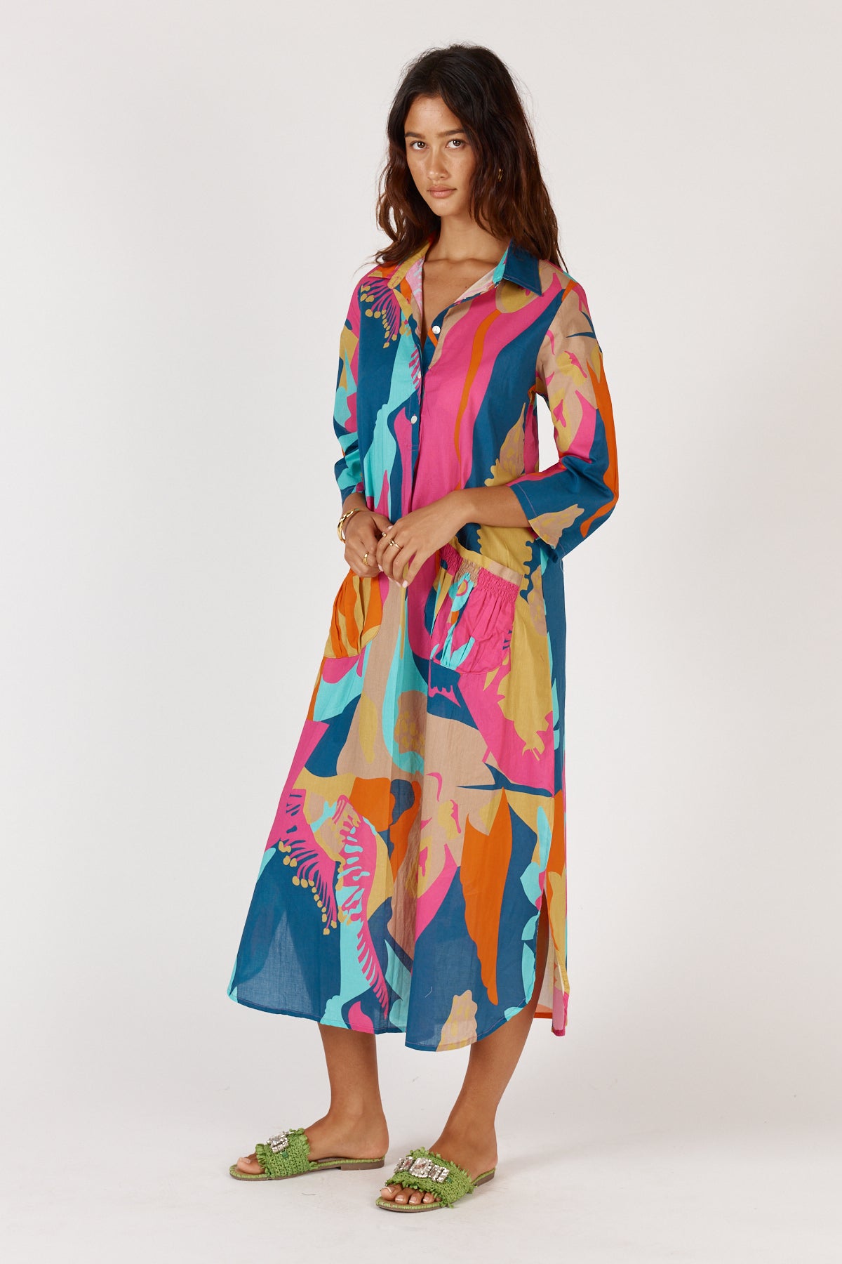 Lotus Bloom Midi Dress