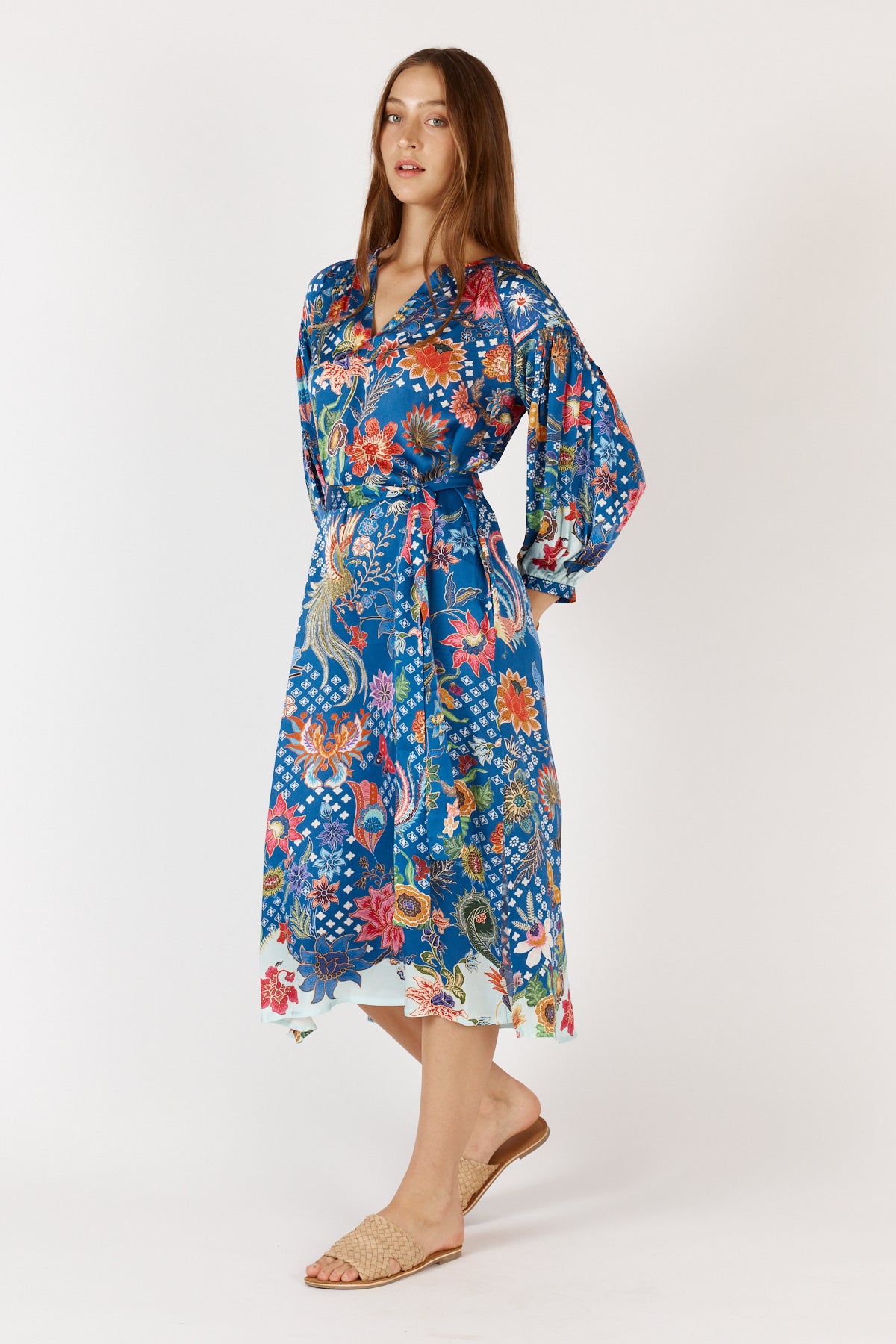 Toscana Satin Midi Dress