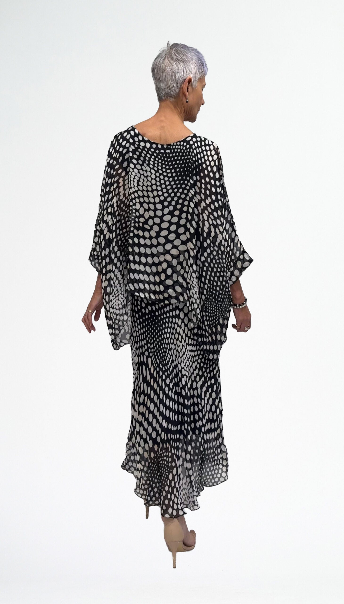 Optical Dot Kaftan Top
