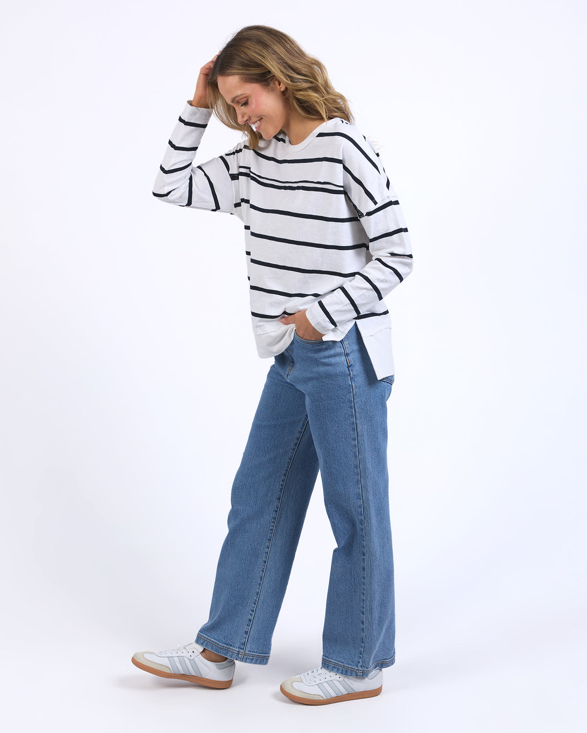 Jayne Striped Throw on Top