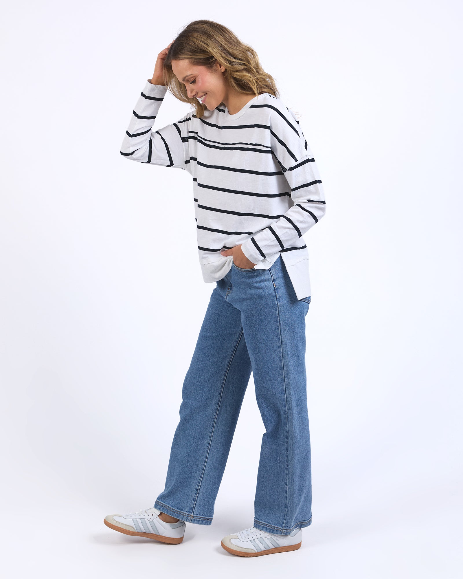 Jayne Striped Throw on Top