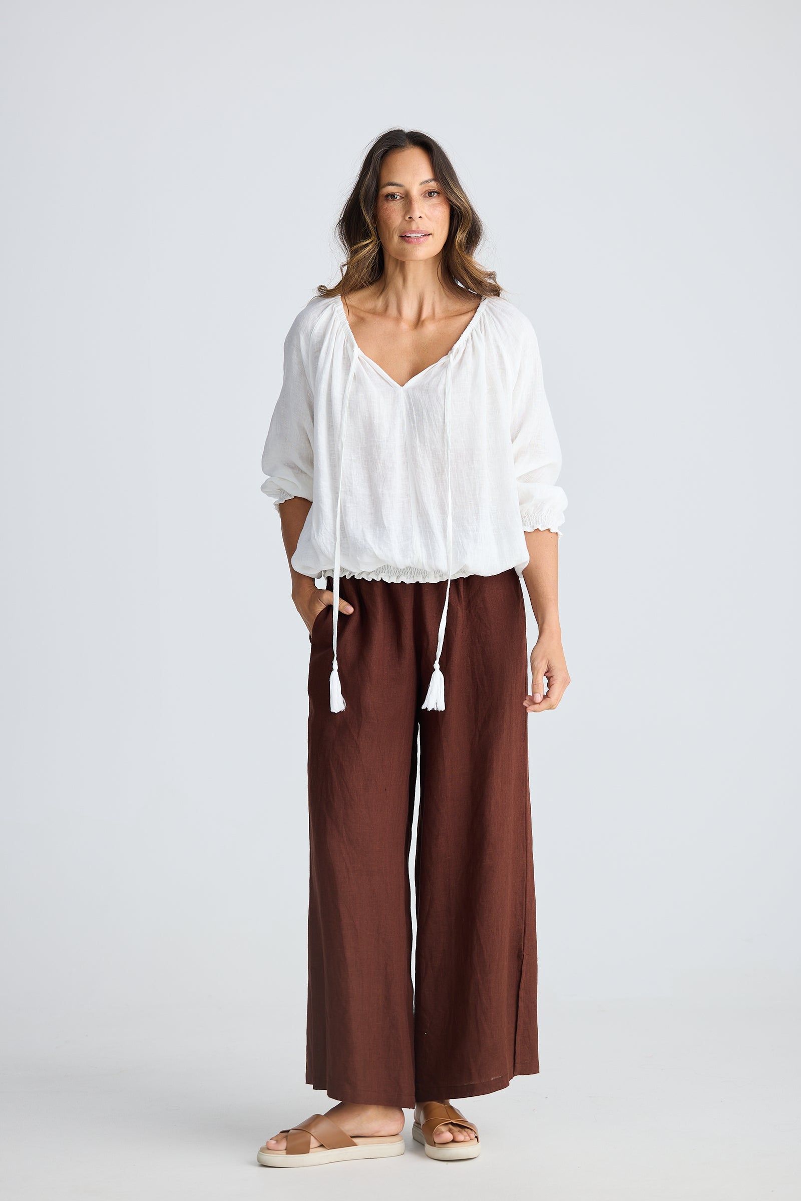 Seaside Top - Linen Gauze