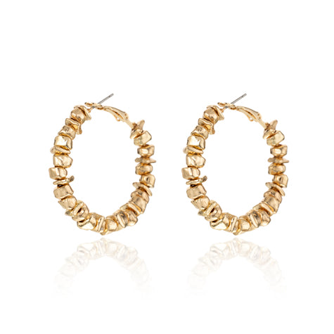 Lg Bead Hoop Earrings