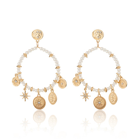Charm Hoop Earrings