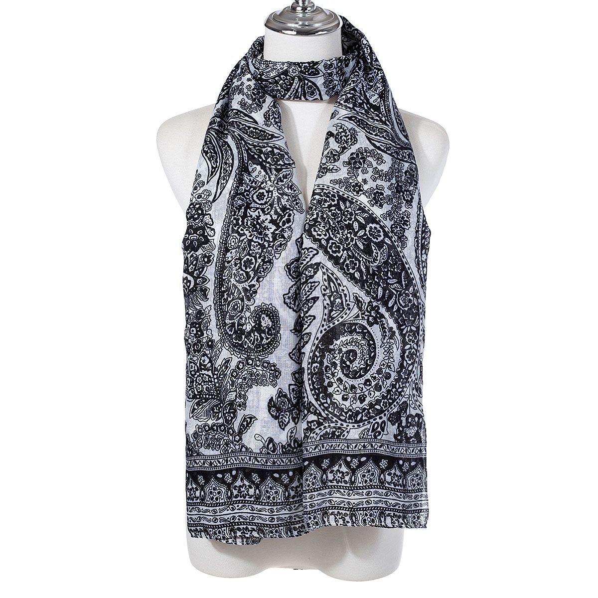 Large Paisley Print Scarf