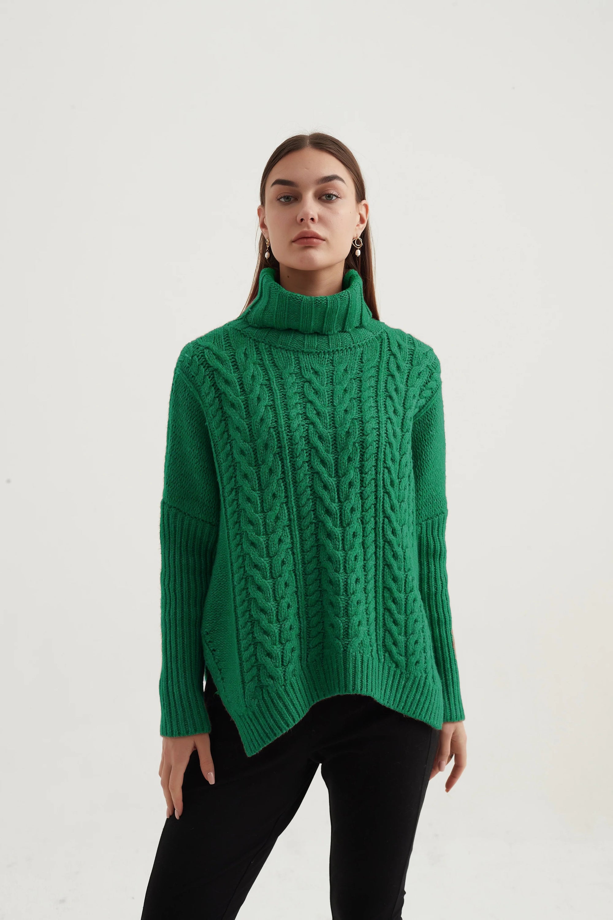 High Neck Cable Knit