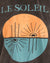 La Soleil Sun Motif T-shirt in vintage black from paper heart with short sleeves.