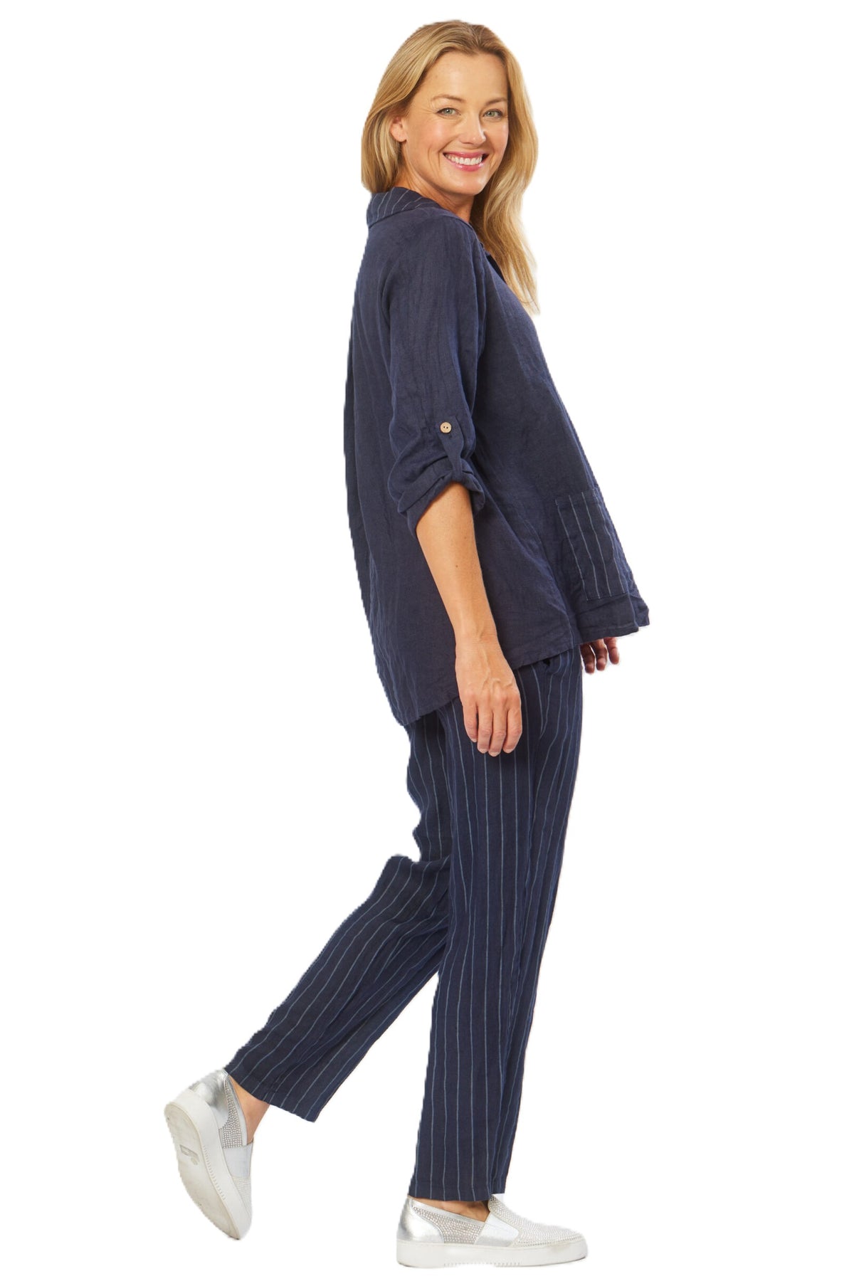 Linen Pin Stripe Pants